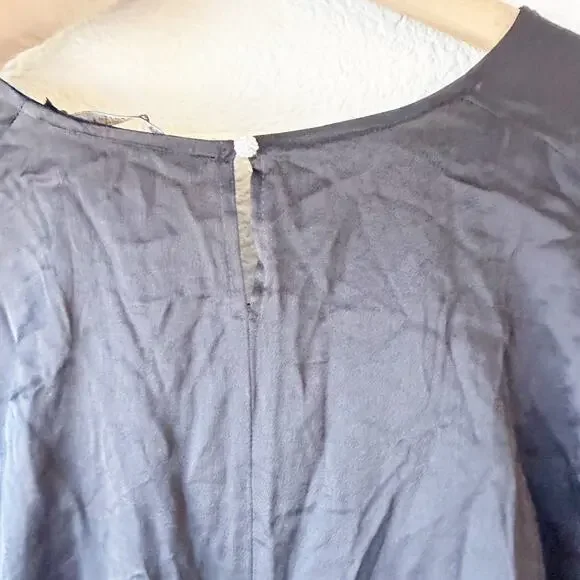 NWT Zara Satin Knotted Black Bat Wing Dress Mini sz M - Picture 9 of 12